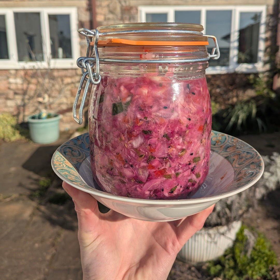 Easy pink sauerkraut