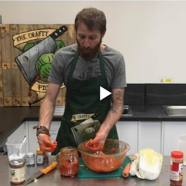 Crafty pickles Arthur Serini showing us how to make kimchi
