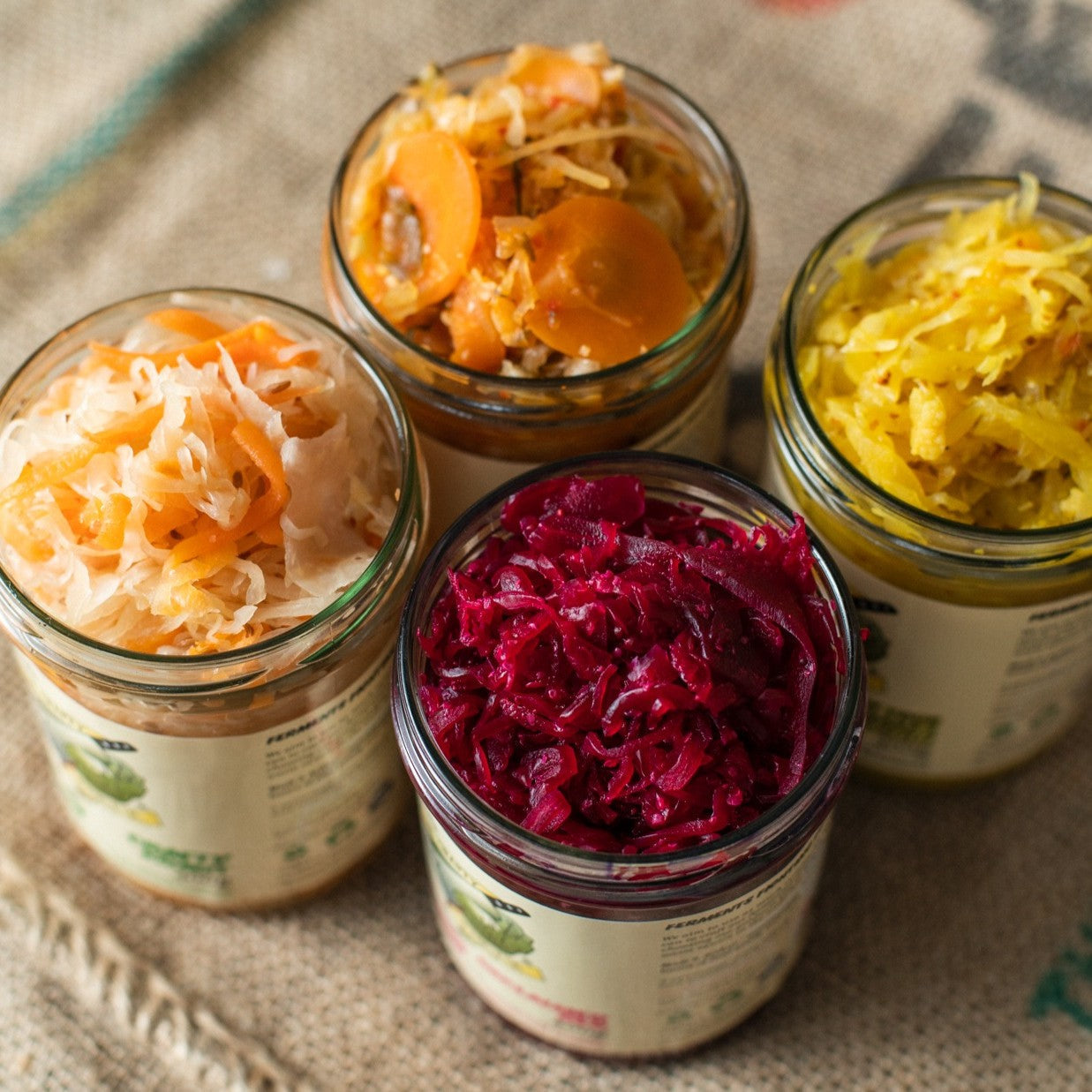 open jars of crafty pickle ferments