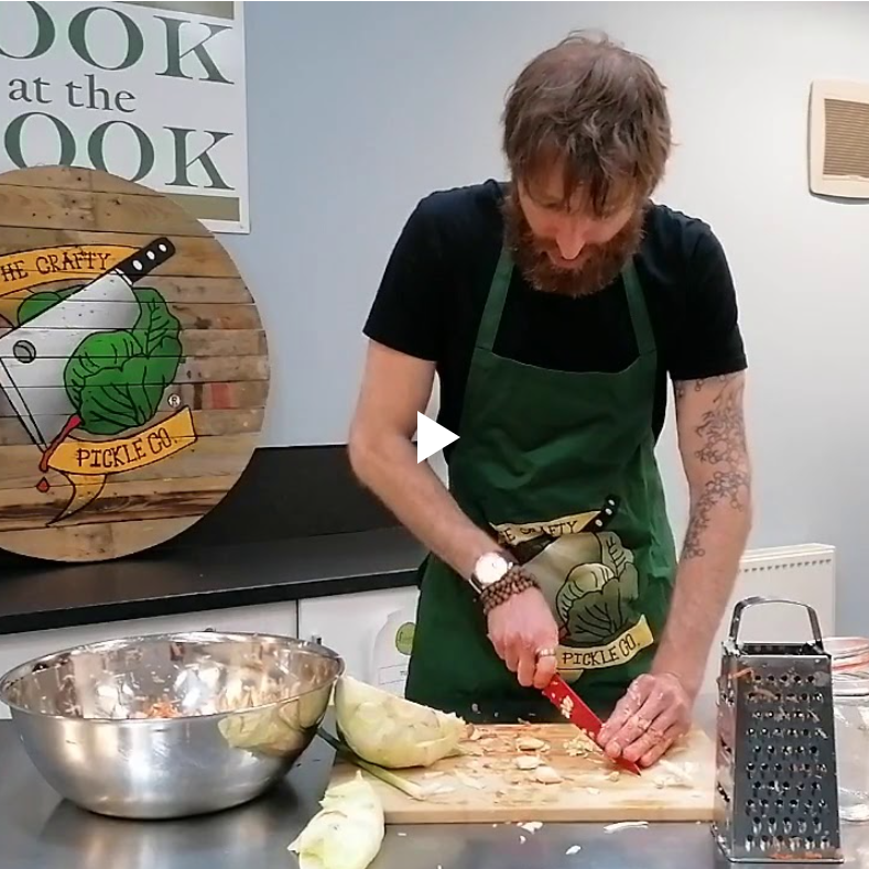 Arthur Serini showing you how to make sauerkraut