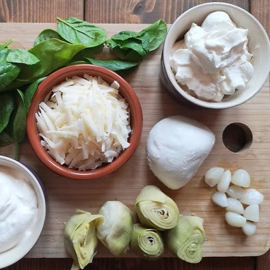 Ingredients for fermented Garlic & Artichoke Dip