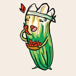 Animated chinese leaf cabbage eating chillies